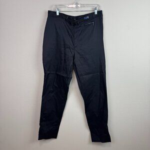 Ralph Lauren Polo Sport Womens 14 Nylon pants black belted waist